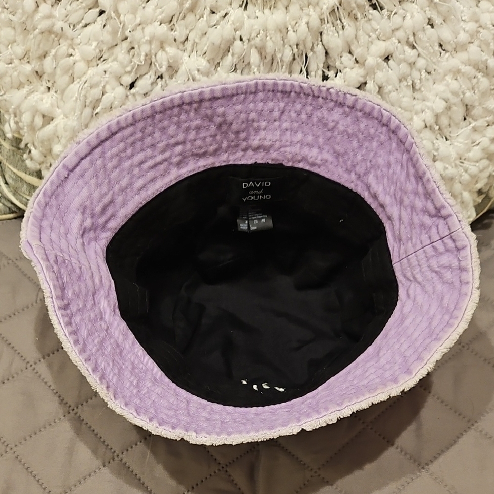 David and Young Purple 100% Cotton Bucket Hat - Picture 9 of 14